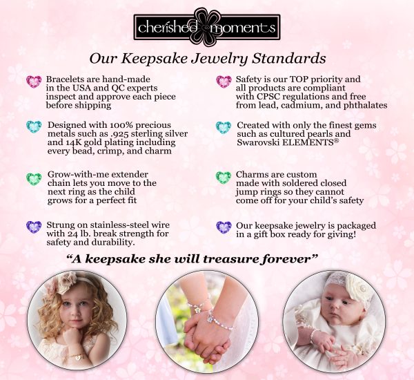 Sterling Silver Pearl Blessing Bracelet for Baby Girls
