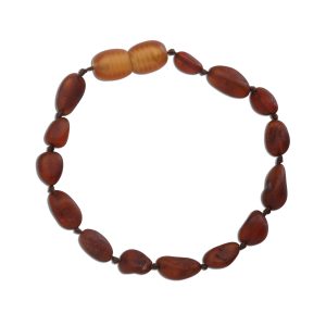 Amber Teething Bracelet for Teething Babies and Toddlers (Dark Cognac) - Cherished Moments Jewelry