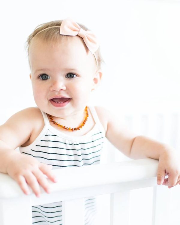 Amber Teething Necklace for Teething Babies or Toddlers (Lemon) - Cherished Moments Jewelry