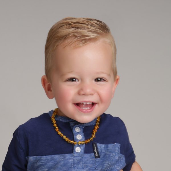 Amber Teething Necklace for Teething Babies or Toddlers (Lemon) - Cherished Moments Jewelry