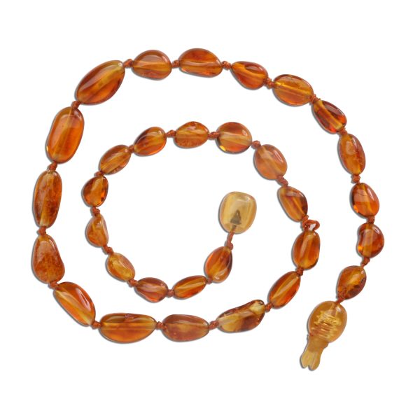 Amber Teething Necklace - Honey Polished (ATNP-Honey) - Cherished Moments Jewelry