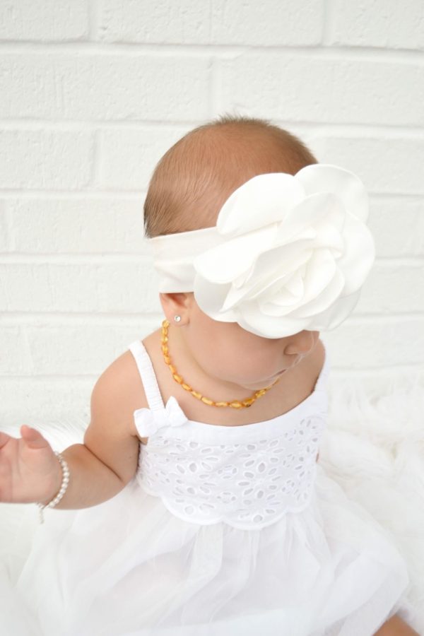 Amber Teething Necklace - Honey Polished (ATNP-Honey) - Cherished Moments Jewelry
