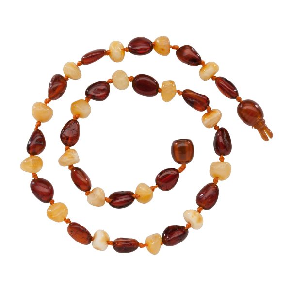 Amber Teething Necklace for Teething Babies or Toddlers (Lt. Cherry/Milk) - Cherished Moments Jewelry