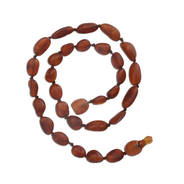 Amber Teething Necklace for Teething Babies or Toddlers (Dark Cognac) - Cherished Moments Jewelry