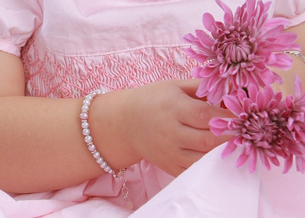 Sterling Silver New Arrival Baby Bracelet Infant Girl Newborn Gift - Cherished Moments Jewelry