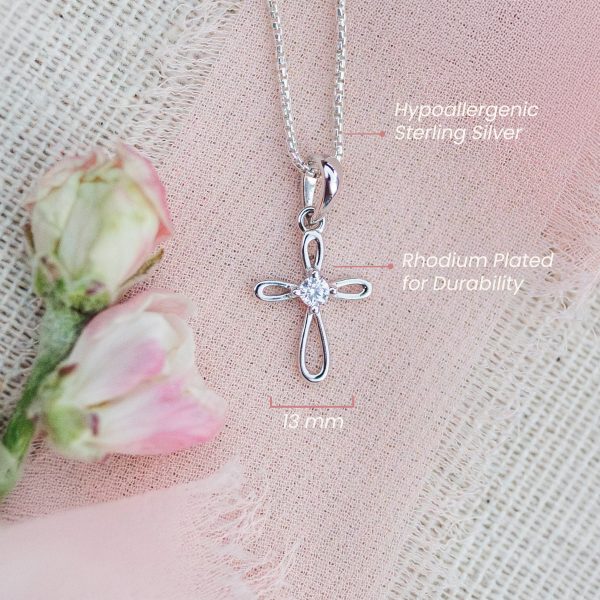 Infinity Cross Necklace for Girl’s with Cubic Zirconia