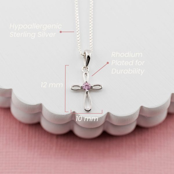 Infinity Cross Necklace for Girl’s with Cubic Zirconia