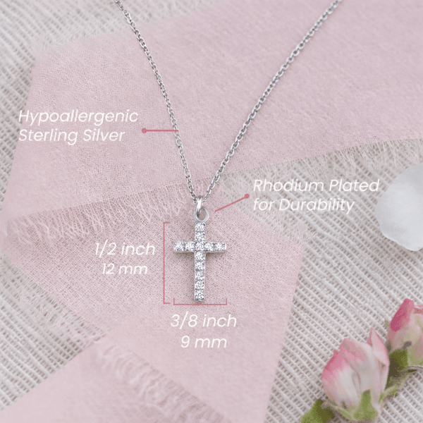 Guiding Light Children’s Cubic Zirconia Cross Necklace