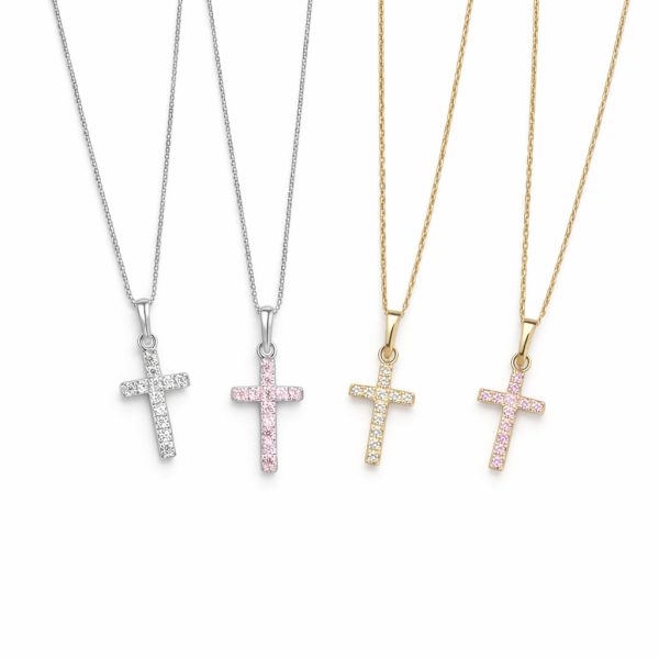 Guiding Light Children’s Cubic Zirconia Cross Necklace