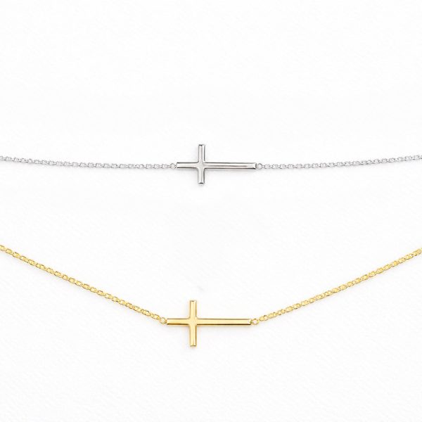 Anchored in Faith Horizontal Cross Necklace for Girls
