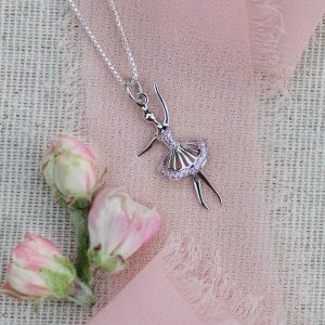 Sterling Silver Children's Ballerina Necklace for Girls - Cherished Moments Jewelry
