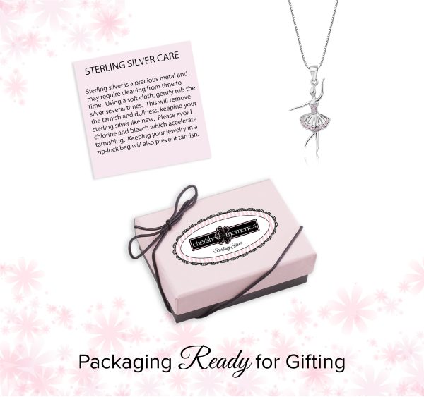 Sterling Silver Children's Ballerina Necklace for Girls - Cherished Moments Jewelry