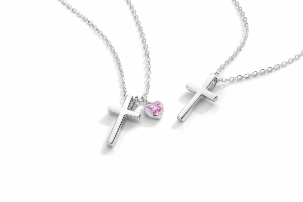Divinely Devoted Girl’s Sterling Silver Cross Necklace