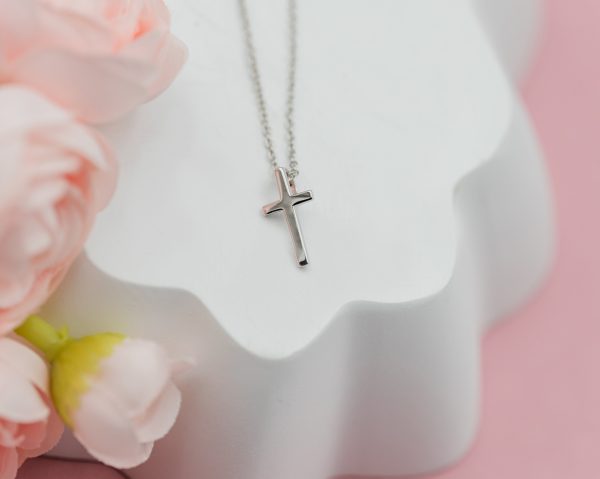 Divinely Devoted Girl’s Sterling Silver Cross Necklace