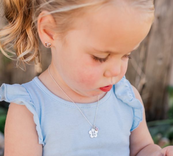 Big Sis and Lil Sis Silver Daisy Necklace