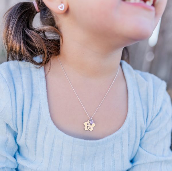 Big Sis and Lil Sis Silver Daisy Necklace