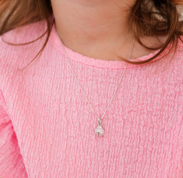 Pink or Red Ladybug Necklace for Little Girls