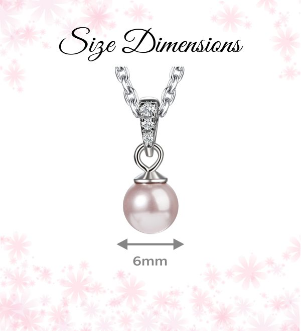 Sterling Silver Child’s Pink Pearl Necklace