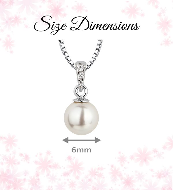 Sterling Silver Child’s White Pearl Necklace