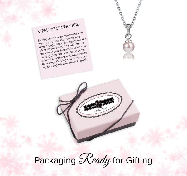 Sterling Silver Child’s Pink Pearl Necklace