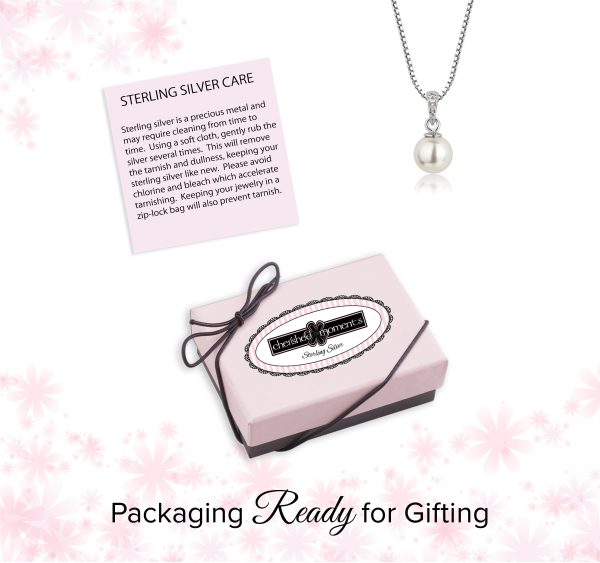 Sterling Silver Child’s White Pearl Necklace