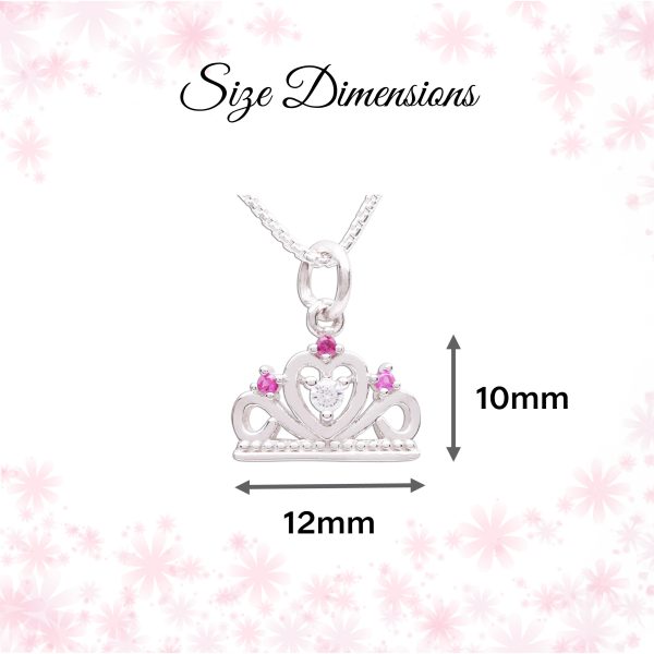 Sterling Silver Little Girls Tiara Necklace - Cherished Moments Jewelry