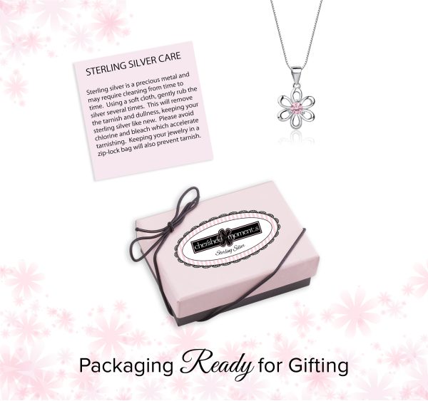 Sterling Silver Kid's Daisy Flower Necklace - Cherished Moments Jewelry