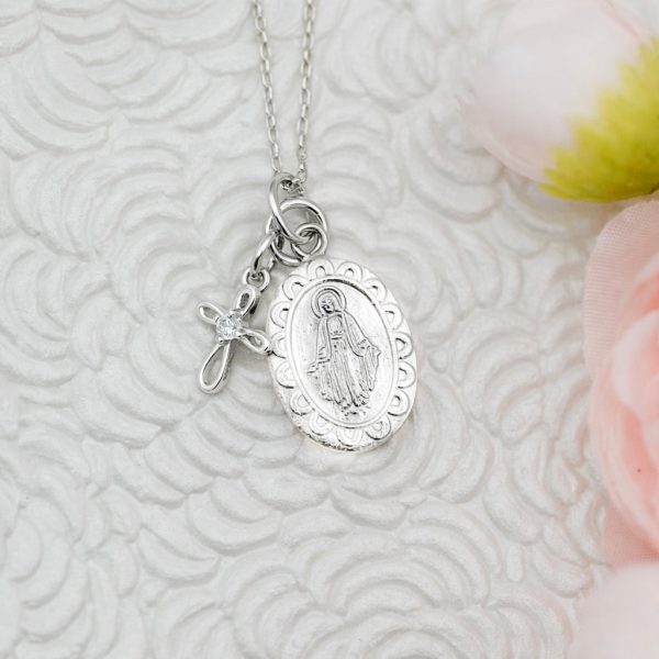 Our Lady of Guadalupe, Virgin Mary Miraculous Medal Necklace