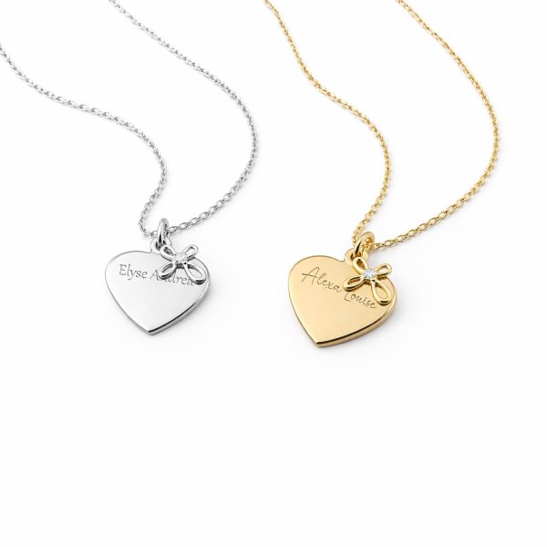 Personalized Heart and Infinity Cross Necklace for Girl’s