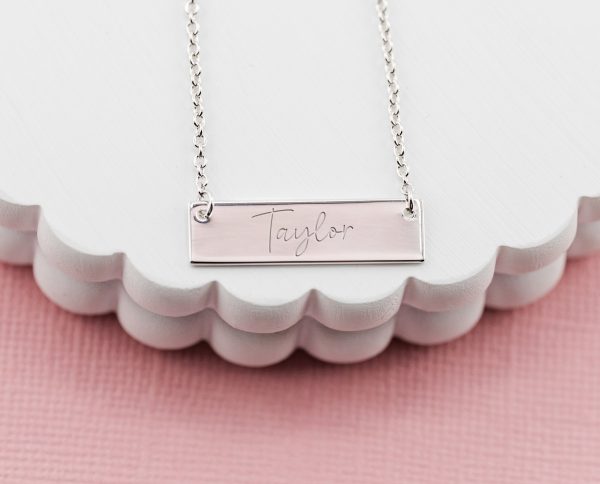 Sterling Silver Children’s or Women’s Bar Necklace