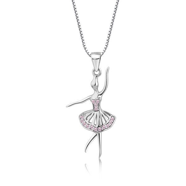 Sterling Silver Children's Ballerina Necklace for Girls - Cherished Moments Jewelry