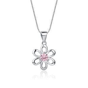 Sterling Silver Kid's Daisy Flower Necklace - Cherished Moments Jewelry
