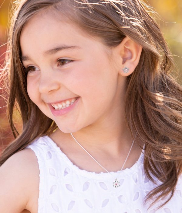 Sterling Silver Kid's Daisy Flower Necklace - Cherished Moments Jewelry