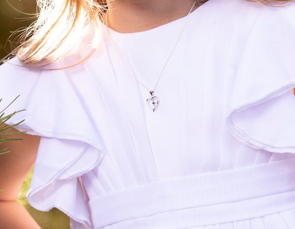 First Communion Dancing Cross Necklace for Girls - Cherished Moments Jewelry