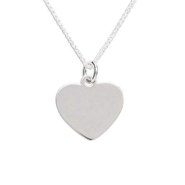 Sterling Silver Children’s Engraveable Heart Necklace