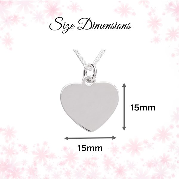 Children’s Sterling Silver Engraveable Heart Necklace for Little Girls