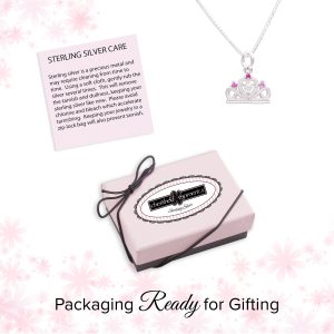 Sterling Silver Little Girls Tiara Necklace - Cherished Moments Jewelry
