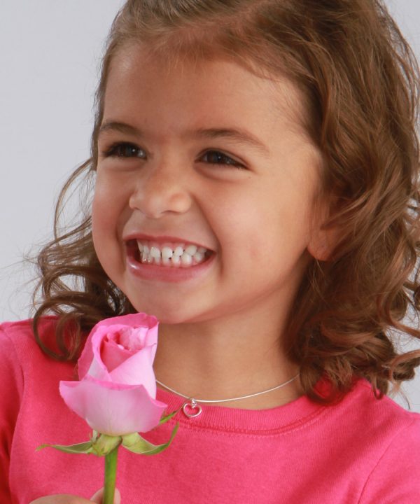 Sterling Silver Children’s Hollow Heart Necklace