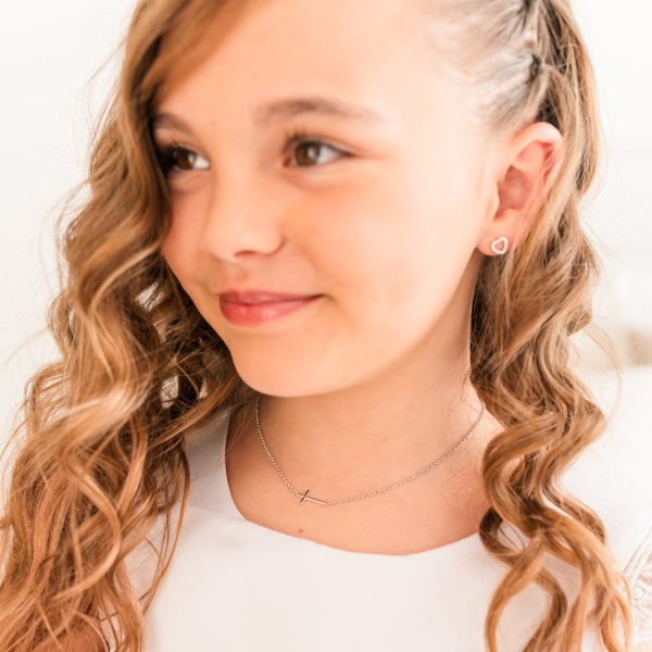 Anchored in Faith Horizontal Cross Necklace for Girls