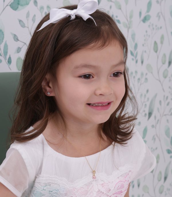 14K Gold-Plated Children’s Pink Pearl Necklace for Kids