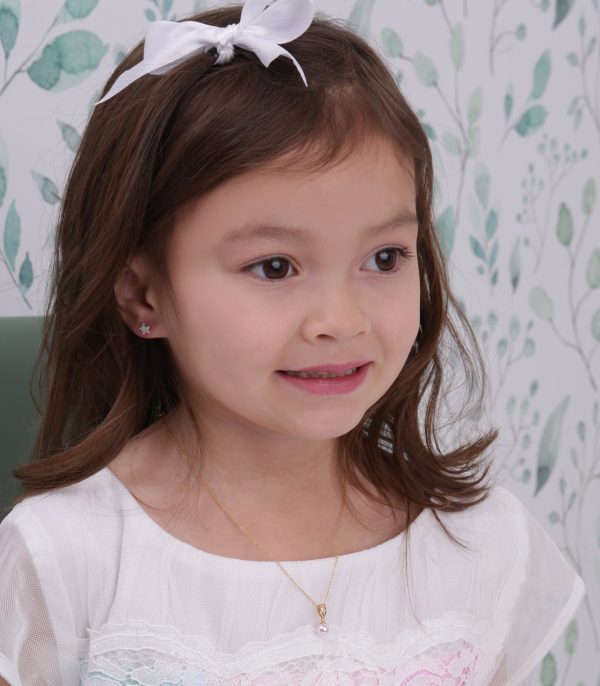 14K Gold-Plated Children’s White Pearl Necklace