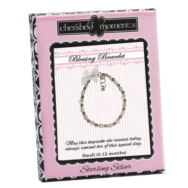 Sterling Silver Pearl Blessing Bracelet for Baby Girls