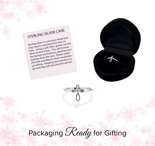 Sterling Silver Infinity Cross Baby Ring for Kids