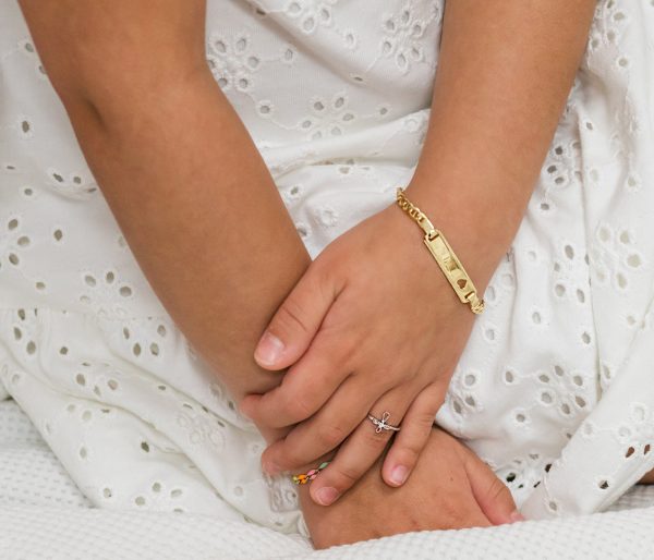Sterling Silver Infinity Cross Baby Ring for Kids