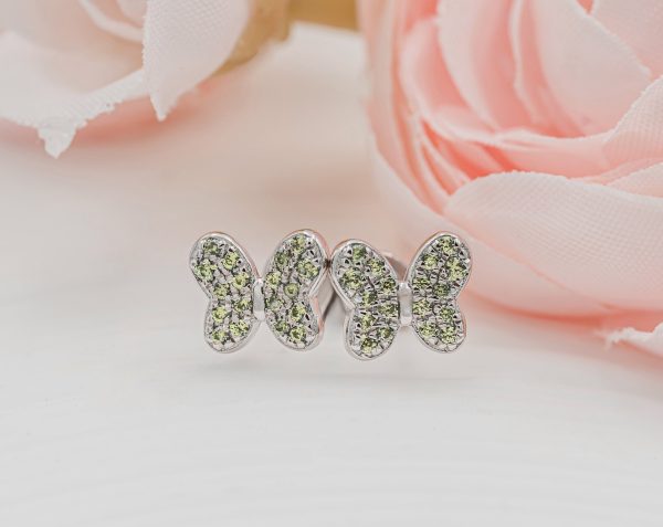 Sterling Silver Kid’s Birthstone Butterfly Earrings for Toddlers and Girls