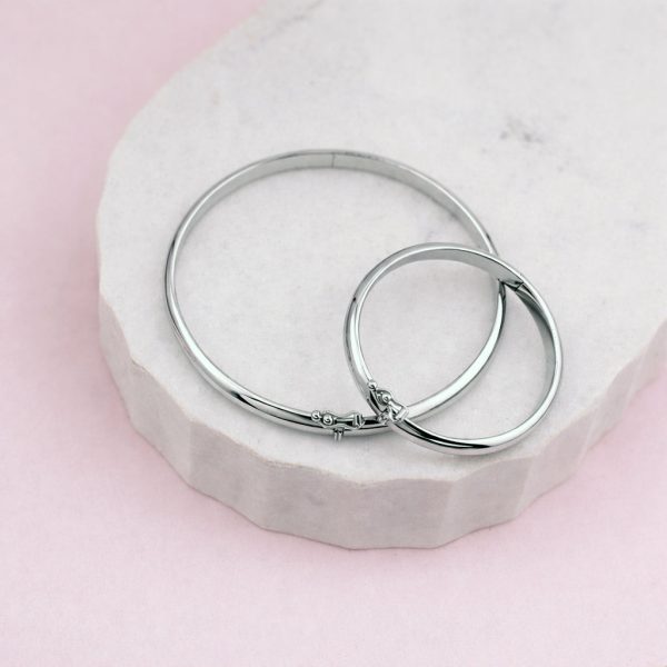 Sterling Silver Baby Bangle Bracelet with FREE Engraving – Bangle (Classic)