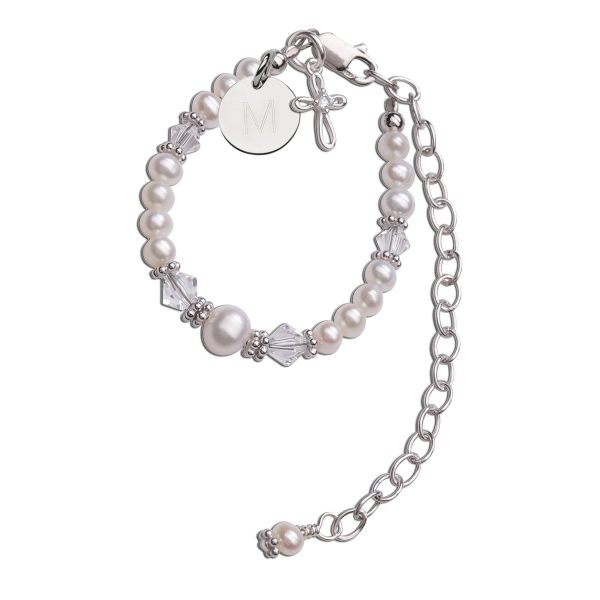 Cherished Babe to Bride Sterling Silver Cross Baby Bracelet