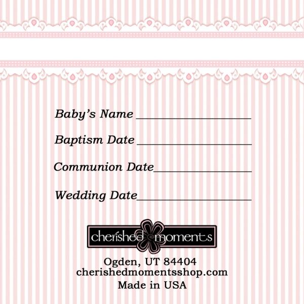 Baptism to Bride Sterling Silver Baptism Bracelet description card