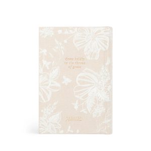 Girl’s Floral White Embroidered Bible with Gold-Gilded Pages