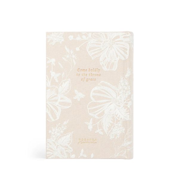 Girl’s Floral White Embroidered Bible with Gold-Gilded Pages